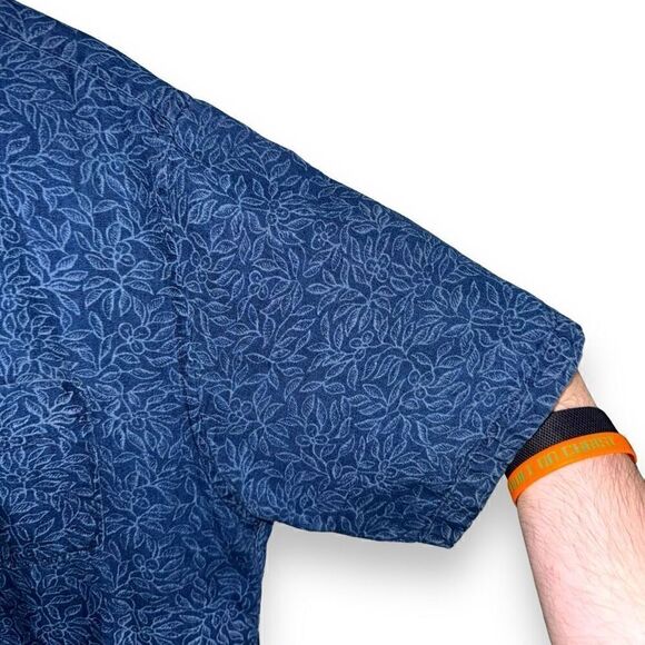 Pendleton Indigo Chambray S/S Button Down Shirt Size L - Picture 5 of 7